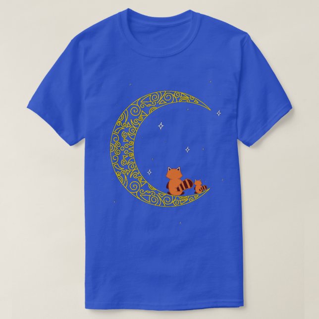 T-shirt Panda rouge lune du croissant (Design devant)