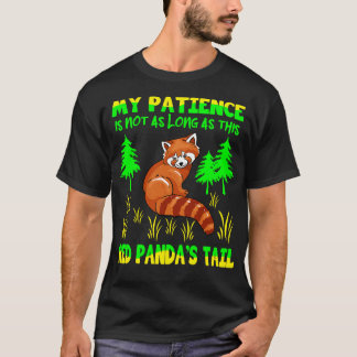 T-shirt Panda Rouge Ma Patience N'Est Pas Aussi Longtemps