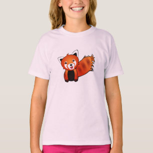T-shirt Panda rouge mignon