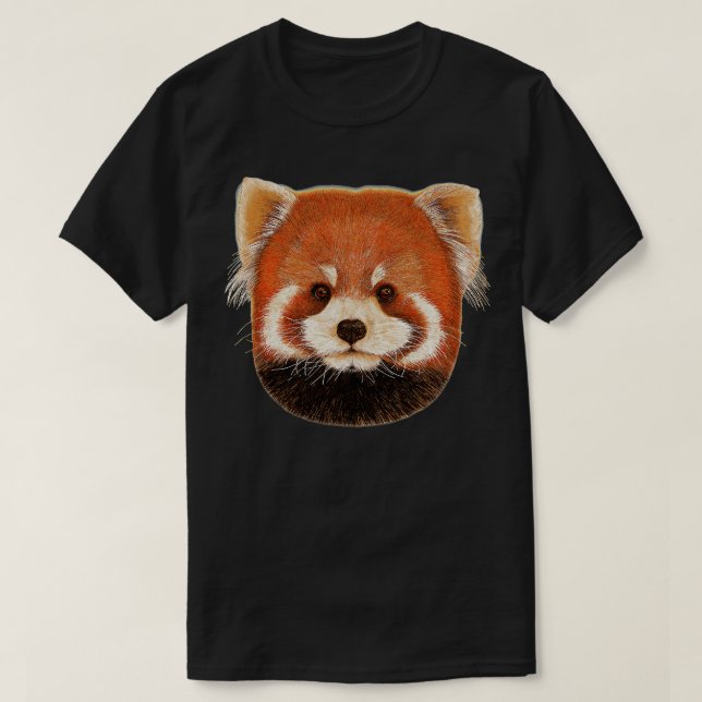 T-shirt Panda rouge mignon 20 (Design devant)
