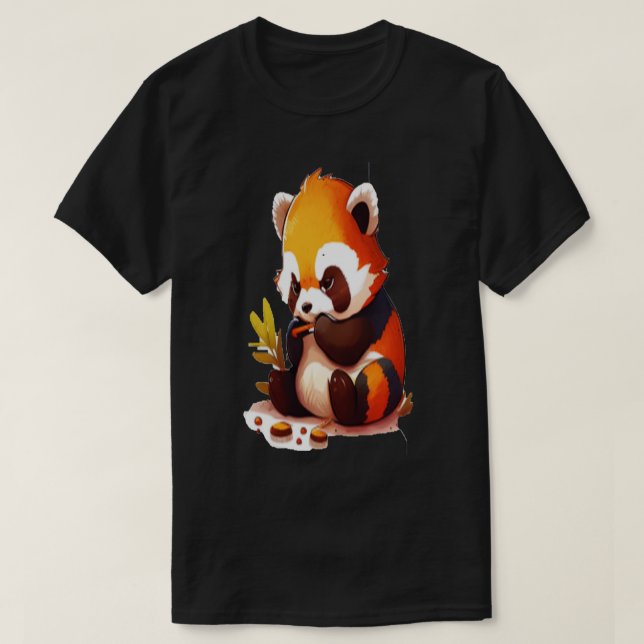 T-shirt Panda rouge mignon 2023 v4 (Design devant)