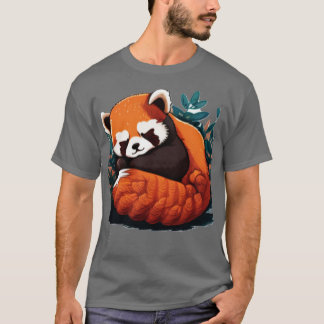 T-shirt Panda rouge mignon 2023 v5