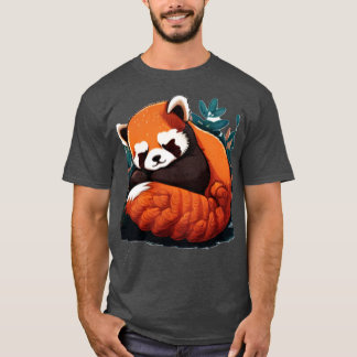 T-shirt Panda rouge mignon 2023 v5