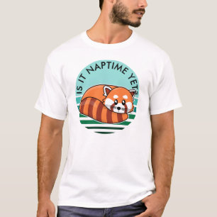 T-shirt Panda rouge mignon : est-ce l'heure de la sieste ?