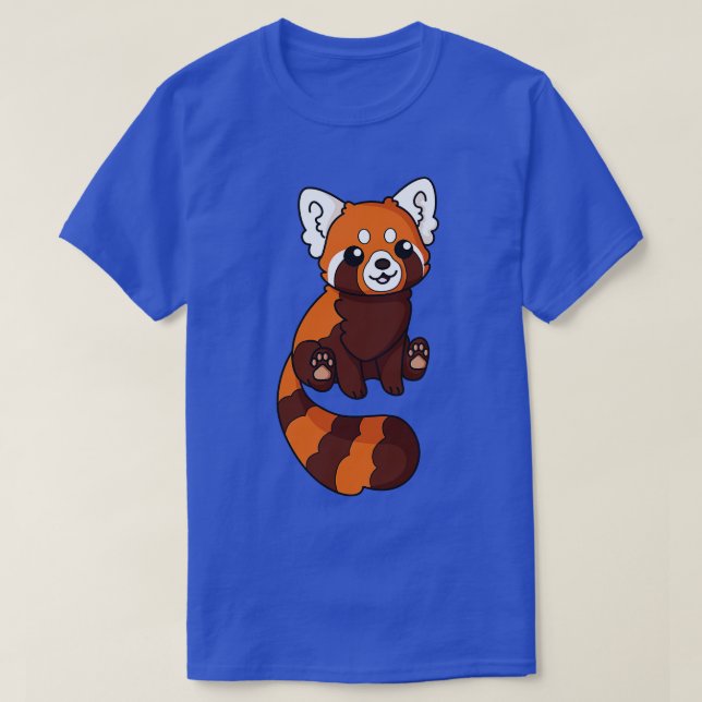T-shirt Panda rouge mignonne 8 (Design devant)