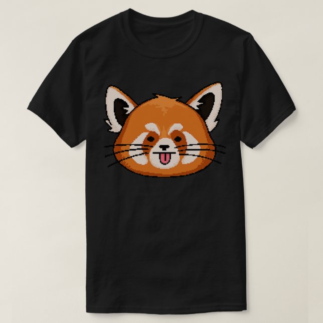 T-shirt Panda rouge Pixel (Design devant)
