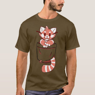 T-shirt Panda rouge Pocket Cute