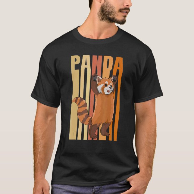 T-shirt Panda Rouge Pour Un Gardien Zoo Rouge Panda 1 (Devant)