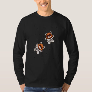 T-shirt Panda roux astronaute spatial Pandas roux Graphi