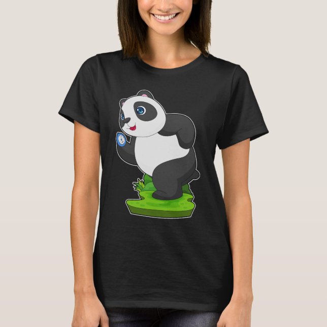 T-shirt Panda Runner Stopwatch Running (Devant)