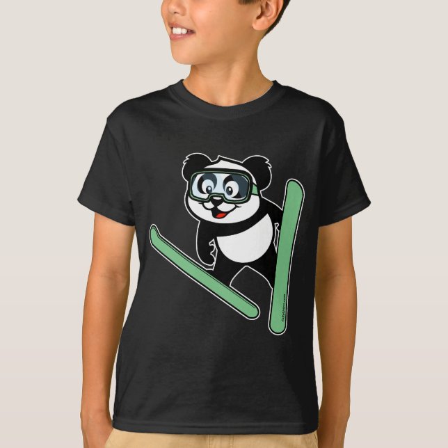 T-shirt Panda saut à ski (Devant)