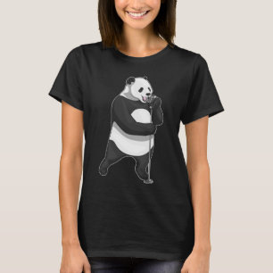 T-shirt Panda Singer Microphone