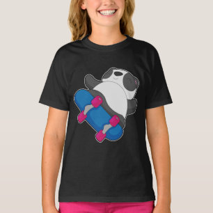 T-shirt Panda Skateboard Sports