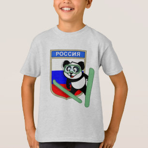 T-shirt Panda Ski-sautant de la Russie