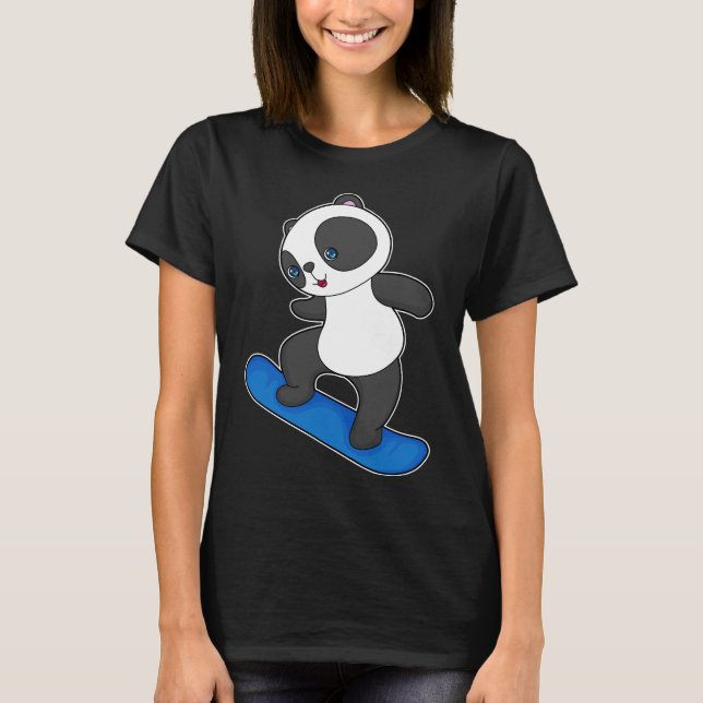 T-shirt Panda Snowboard (Devant)