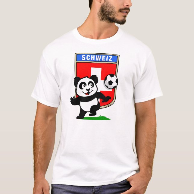 T-shirt Panda suisse de football (chemises légères) (Devant)