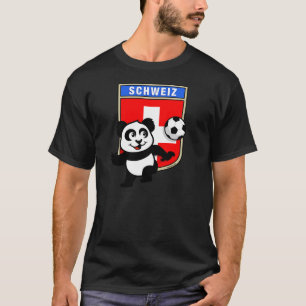 T-shirt Panda suisse du football (chemises foncées)