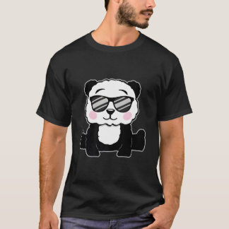 T-shirt Panda Sunglasses For And
