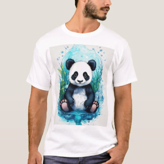 T-shirt Panda tatouage sous-marin pour bébé - adorable et 