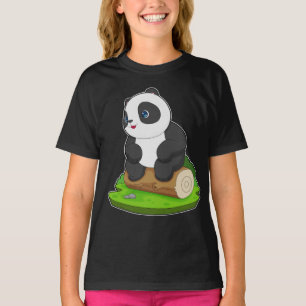 T-shirt Panda Tree trunk