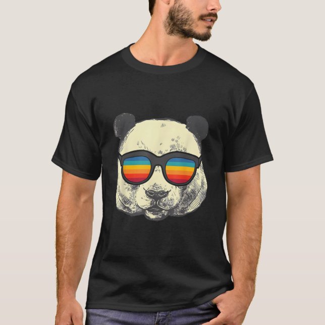 T-shirt Panda With Sunglasses (Devant)