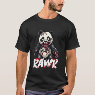 T-shirt Panda zombie, Panda ours zombie dystopique effraya