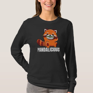 T-shirt Pandalicious Pun Pour Panda Rouge