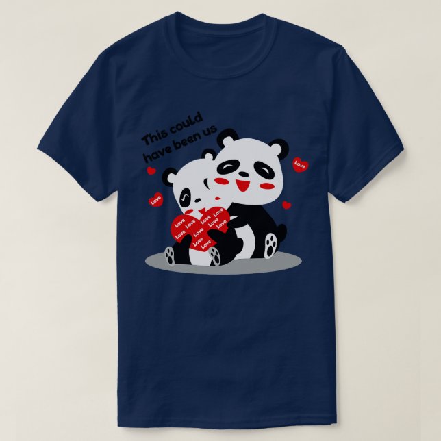 T-shirt Pandas amoureux (Design devant)