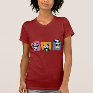 T-shirt Pandas de gymnastique