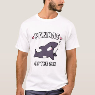 T-shirt Pandas Orca De La Mer Doodle Drôle