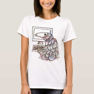 T-shirt Pangolin sur un ordinateur