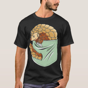 T-shirt Pangoline Dans Une Poche Cuite Pangolin Pour Les E