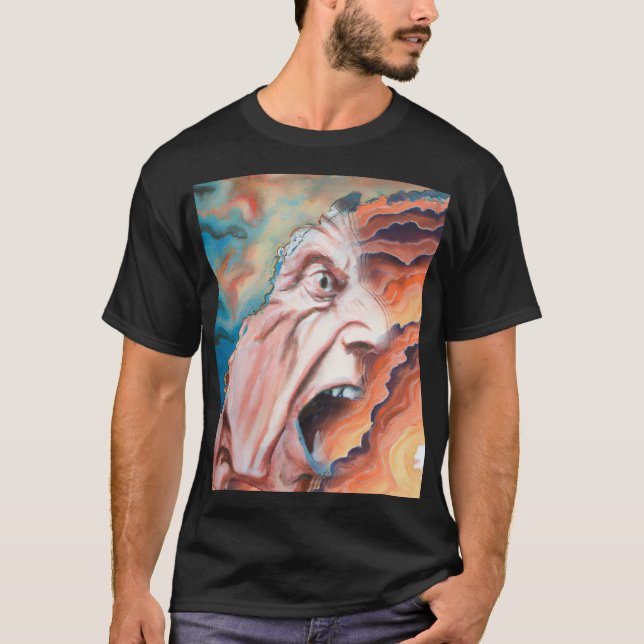 T-shirt Panic Waves peinture à l'huile (Devant)