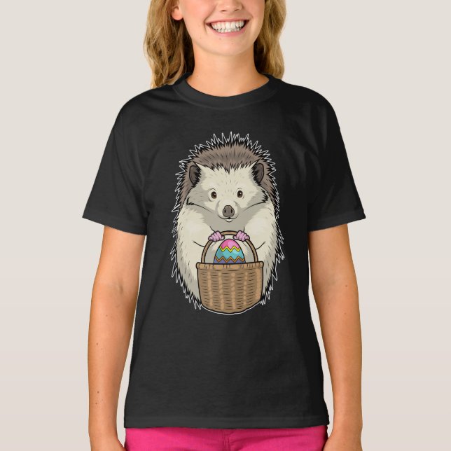 T-shirt Panier à oeufs de Pâques de Hérisson (Devant)