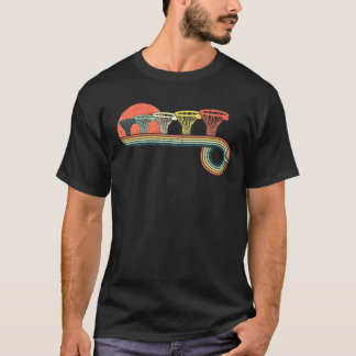 T-shirt Panier de basket-ball Net Retro Vintage Sunset Rai