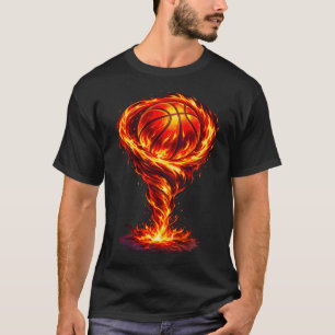 T-shirt Panier de basketball tourbillon de feu Slam