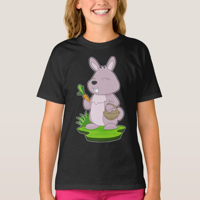 T-shirt Panier de carottes de lapin (Devant)