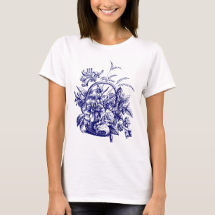 T-shirt Panier de fleurs de l'ère victorienne antique