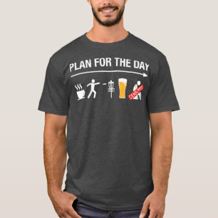 T-shirt Panier de golf Frisbee Golf Frolf Bière café Frolf