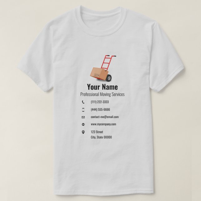 T-shirt Panier de services mobiles personnalisable (Design devant)