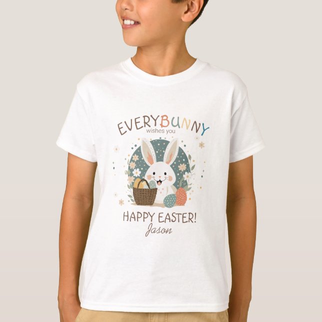 T-shirt Panier d'oeufs de lapin de Pâques ID1013 (Devant)