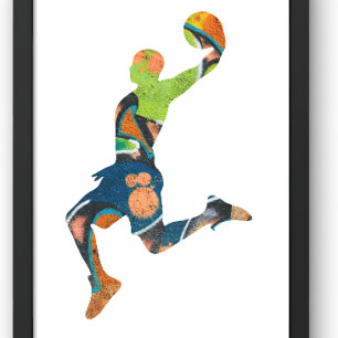 T-shirt panier graffiti Silhouette Basket