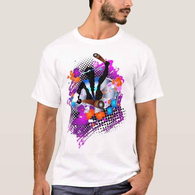 T-shirt Panman Abstrait et dynamique du carnaval (Devant)