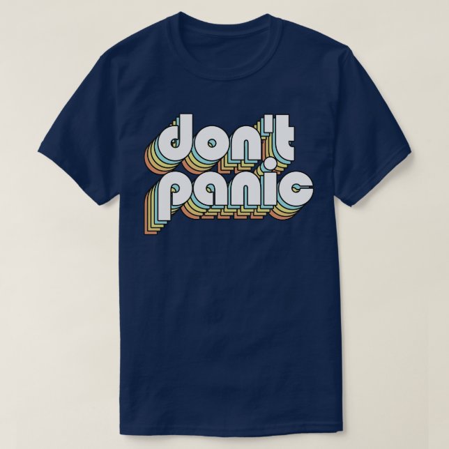 T-shirt Panne Rétro Typographie Arc-en-ciel style défraîch (Design devant)