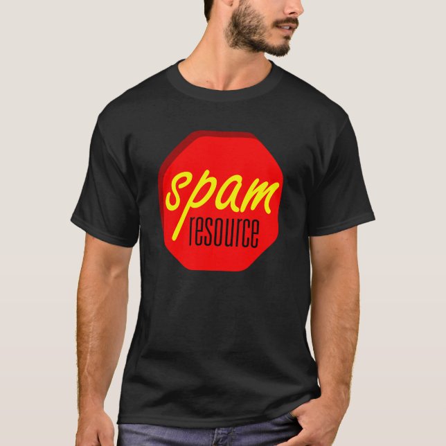T-shirt Panneau Arrêt arrondi de la ressource Spam (Devant)
