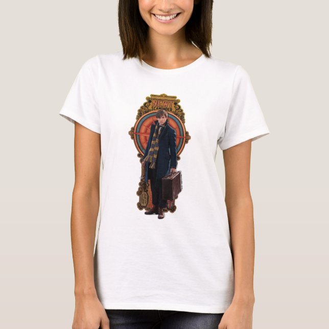 T-shirt Panneau Art nouveau permanent NEWT SCAMANDER™ (Devant)