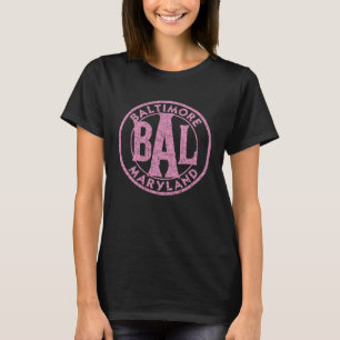 T-shirt Panneau BAL Baltimore Cercle rose déprimé