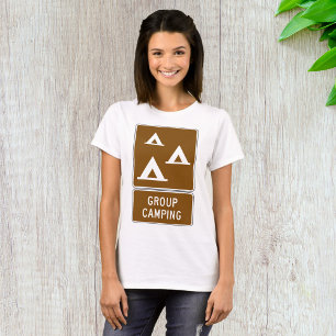 T-shirt Panneau Camping de groupe