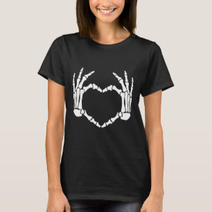 T-shirt Panneau Coeur Mains Retro Costume Halloween Femmes