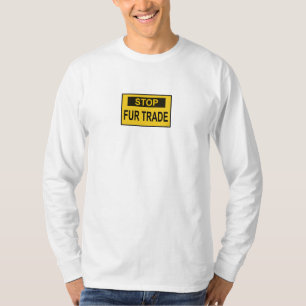 T-shirt Panneau commercial Stop Fur jaune